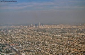 L.A. von oben: Landeanflug auf LAX, Los Angeles, Kalifornien, USA