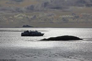 Sommer-Himmel über Carcass Island, Falkland Inseln, Südatlantik