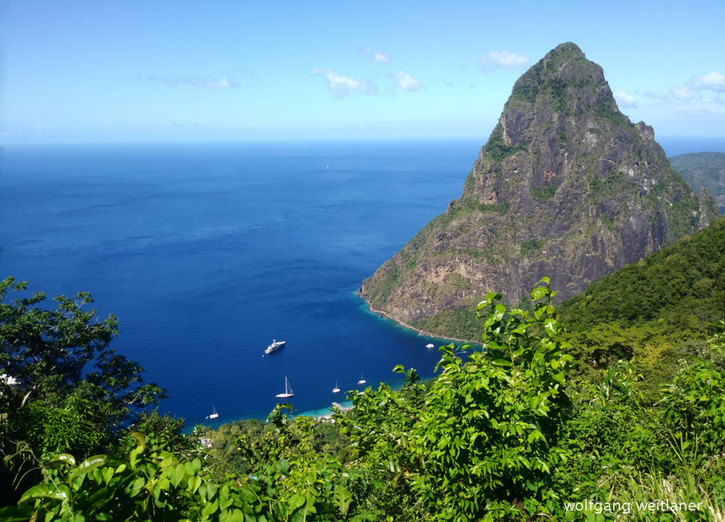 Blick auf den Gros Piton, St. Lucia, Karibik